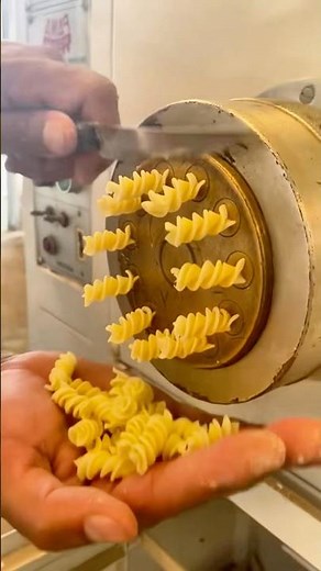 Watch How Spiral Pasta Is Instantly Formed by a Powerful Pasta Making Machine #work