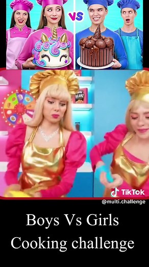 Boys Vs Girls cooking challenge #multichallenge #challange #multi #foodchallenge #kitchenhacks #cooking #foryou #fypシ゚