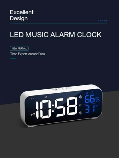 SG Local Stock LED Digital Alarm Clock｜Dual Alarm｜Adjustable Brightness｜Bedroom Clock #alarmclock #digitalclock #ledclock #bedroomsetup #smartgadgets #tiktokmademebuyit #viralproducts #sgtiktok