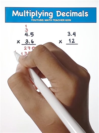 Multiplying Decimals‼️📚💡 #basicmath #mathtutor #mathtutorial #MathTrick #mathteachergon #mathhacks #mathematics #MathTutor #teachergon #math #mathreview #civilserviceexam #CSEReview #decimal #multiplyingdecimals | Ako si Teacher Gon