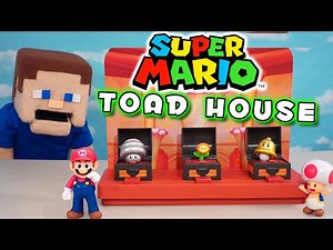 Super Mario Bros – TOAD HOUSE - PICK YOUR POWER UP! Jakks Level PLAYSET Diorama Build