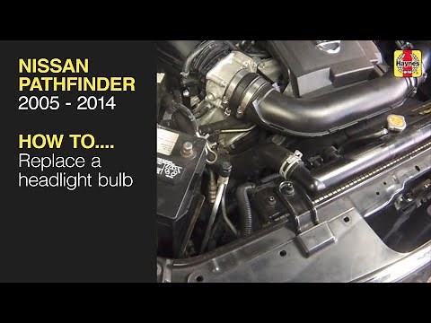 How to Replace a headlight bulb on the Nissan Pathfinder 2005 to 2014