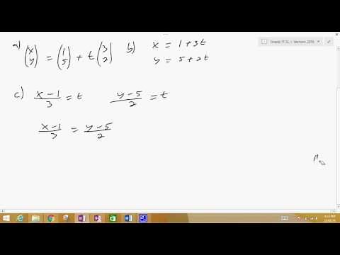 Vector, parametric and cartesian equations