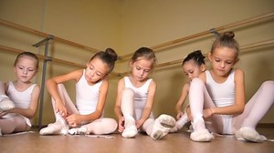 Little Ballerina Girls Wear Ballet Shoes Stock Footage Video (100% Royalty-free) 1029498368 | Shutterstock