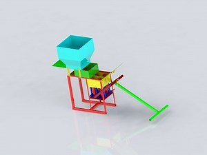 How a manual brick making machine works - Manual mud/ clay / brick making machine design Simulation