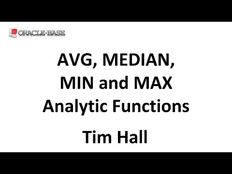 AVG, MEDIAN, MIN and MAX : Problem Solving using Analytic Functions