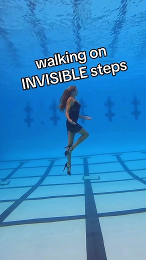 Walking Underwater in Heels: Gravity-Defying Pool Stroll