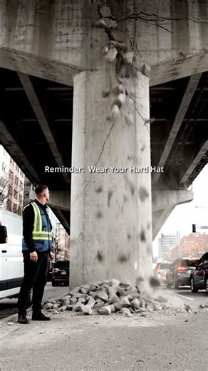 Bridge Slab Collapse Caught on Camera | Worker Hit by Falling Concrete