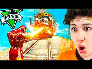DETENIENDO el TREN con SUPERHÉROES en GTA 5! (Mods)