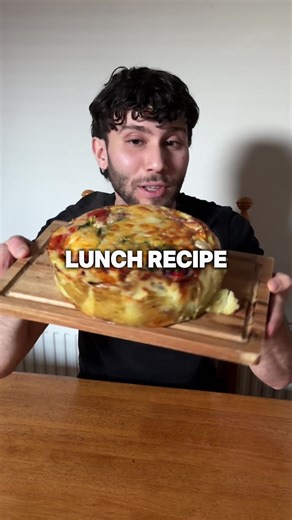 Potato Tart Review Her ingredients: 4–5 large cooked potatoes (800g) Extra virgin olive oil, for brushing Mushrooms (100g) Shredded chicken (300g) Cherry tomatoes (100g) Shredded cheese(100–150g) 4 medium eggs Milk (100ml) Mine: Baking potatoes (500g) Mushrooms (75g) Shredded cooked chicken (250g) Cherry tomatoes (50g) Red Peppers (50g) Red Onions (50g) Spinach (10g) Light Mozzarella & Cheddar (100g) Parmesan (20g) 4 large eggs A few olive oil sprays Salt & Pepper Divides into 4 389 cals 32g pro