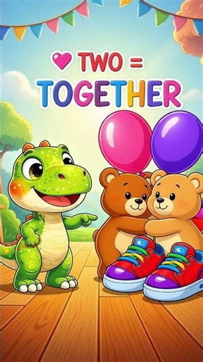 Two means FRIENDS! 👯‍♀️ Learn number 2 with Doodle 🦖💫