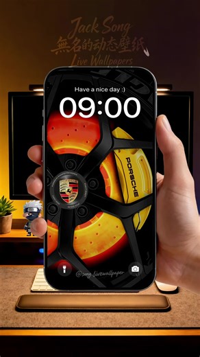 Porsche Wheel in Motion Live Wallpaper