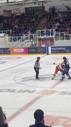 EIHL fight - Dundee Stars vs Sheffield Steelers Sean Allen vs Colton Saucerman Thanks to Susan Maxwell | Hockey Fights UK