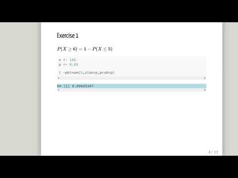 Binomial Distribution - Quality Control Worked Example