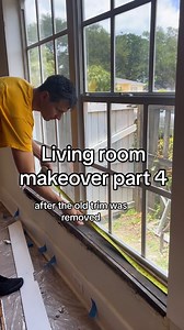 15K views · 427 reactions | Trim is not fun to do, but so worth it! #livingroommakeover #windowtrim #diy | Lindsey and Tyler | Facebook