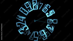The clock that expresses the rapidly passing time and hours on transparent background-Speed over time