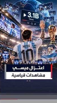 أكثر من 3.1 مليار مشاهدة.. مباراة اعتزال ميسي دولياً تحصد اهتماماً غير مسبوق #العربية