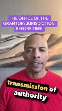 Jurisdiction before system. Authority before contract. Operate from grant.#godops18 #grantor