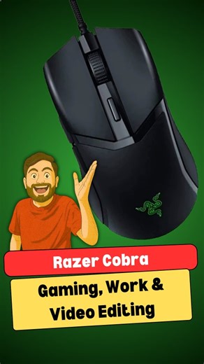 Inspiring Prashant | YouTuber on Instagram: "Best Wired Mouse for Gaming & Work | Razer Cobra Gaming Mouse Explained 🔥🎮 Gaming ke saath-saath agar aap video editing, school/college work ya daily office tasks ke liye ek lightweight & reliable wired mouse dhoondh rahe ho, toh Razer Cobra Mouse aapke liye ek solid option ho sakta hai. Main personally iss mouse ko past 1 year se gaming, video editing aur daily work ke liye use kar raha hoon, aur honestly ye price ke hisaab se ye kaafi balanced mou