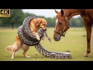 Hero Mother Dog vs Giant Python: An Incredible Rescue Story