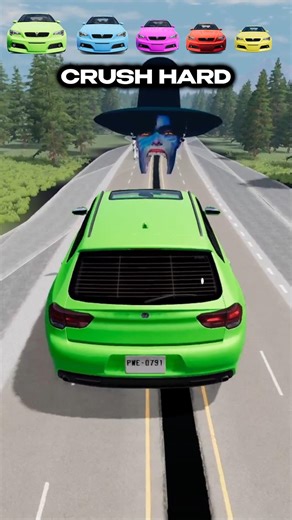 Big and Small Car vs Juni Saja Boy - BeamNG. Drive