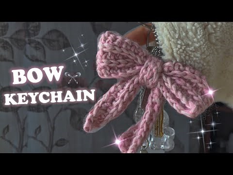 CROCHET BOW keychain ✨🎀 / easy tutorial