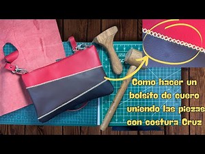 No usé ninguna máquina para hacer este bolso de CUERO costura en cruz #diy