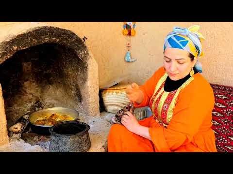 Village Life in Iran • Off‑Grid Cooking in a Rustic Mud‑House Kitchen by a Natural Spring