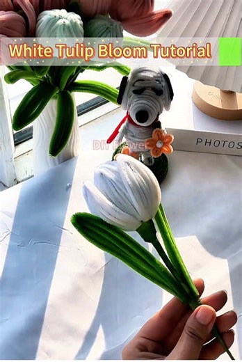 DIY Chenille Stem Tulip Flower Craft Tutorial