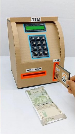 Mini ATM Machine बनाओ घर पर || How To Make Personal ATM Machine With Cardboard Projects #shorts
