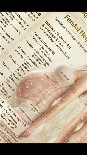 "Fundal Height Chart: Correlation Between Gestational Age and Uterine Height." #exampreparation