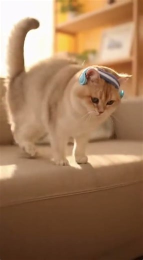 Cat doing morning exercises