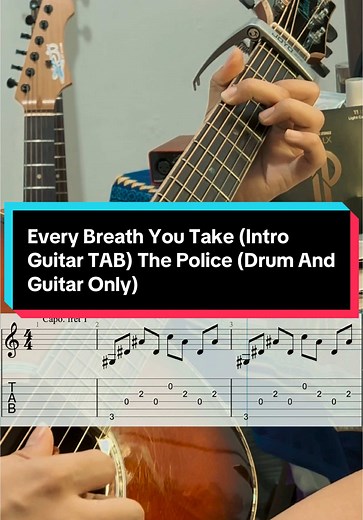 Every Breath You Take Guitar Tab - The Police (Instrumental Cover)