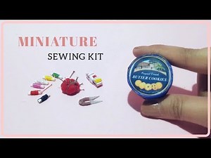 DIY Miniature Sewing Kit in a Cookie Tin Box