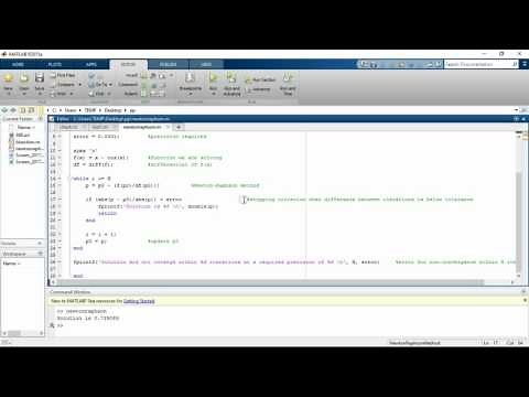 newton raphson method matlab code
