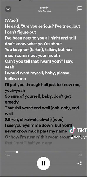 Tate McRae #greedy #tatemcrae #spotifyplaylist #spotify #music #lyrics #fyp #fypシ