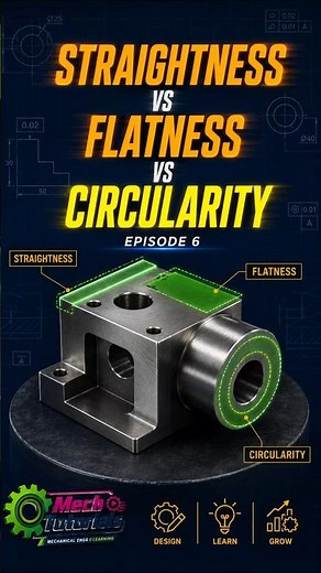 GD&T Form Controls: Flatness, Straightness, Circularity 🔥