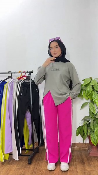 Mix and Match Modest Streetwear: Colorful Track Pants Edition