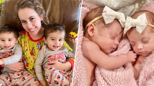 Couple welcomes set of rare 'MoMo' twins in US