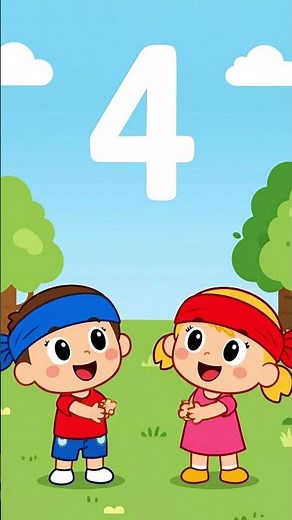 4️⃣ Learn Number Four! 👏 | Learning Numbers 1–10 🎈📚