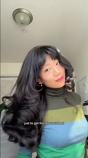 10 min blowout with hot rollers! (less heat damage)