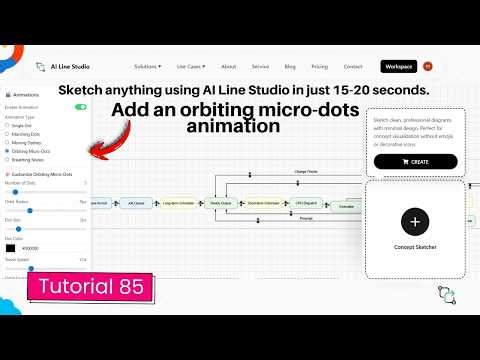 Orbiting Dots on Sketches: AI Line Studio Tutorial 85 (Electron Style)