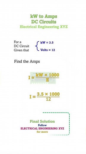 3.5 kW Load Current Calculation in DC Circuit