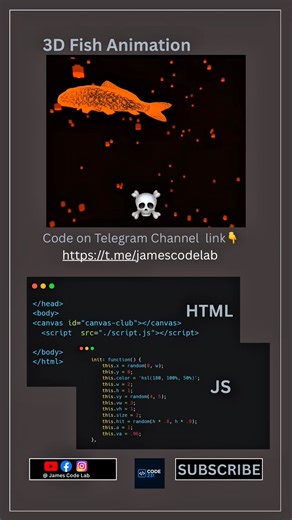 This is what happens when HTML, CSS, and JS work together perfectly 😍🔥 Comment “Code” For video | James Code Lab