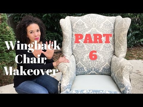 How to Reupholster a Wingback Chair! PART 6 - Sewing the Arm Covers