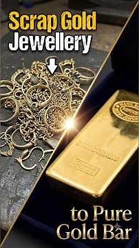 The Ultimate Satisfying Gold Melting Process | Scrap Jewelry to Pure Bar | #mentortips