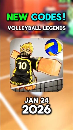 NEW CODES in Volleyball Legends UPDATE 54! | January 24, 2026