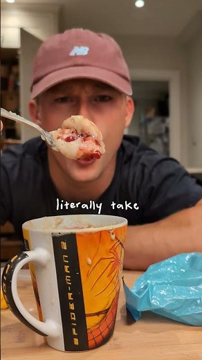 This jam mug cake hits different #protein #dessert #easyrecipe