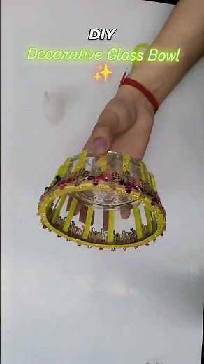 DIY Decorative Glass Bowl Easy Festive Home Decor Idea ✨