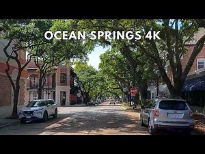 Ocean Springs Mississippi 4K Driving Tour | Gulf Coast Scenic Beach Town